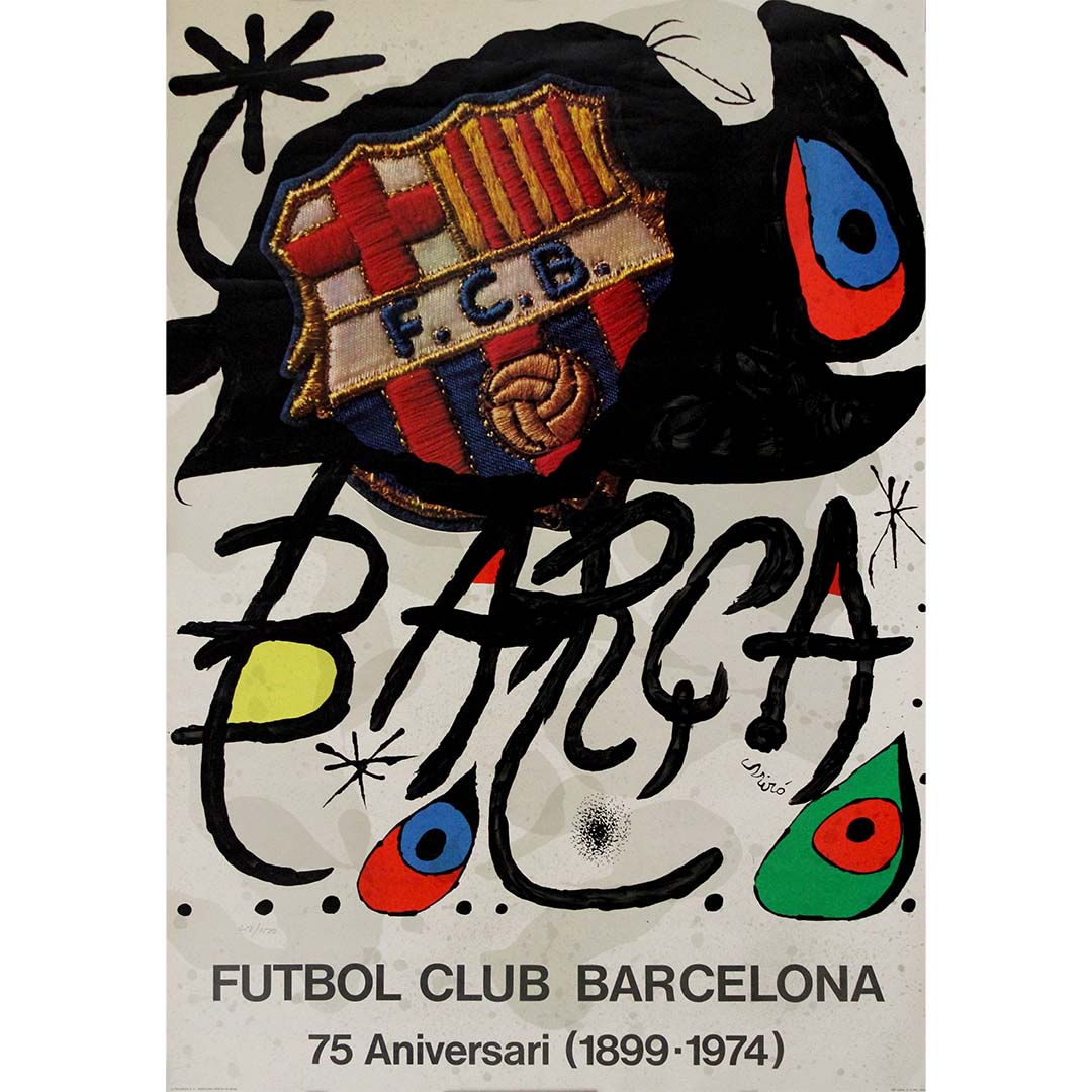通販サイト一覧 Club Futbol - Barça Barcelona Poster Original Miro, 1974, コレクション