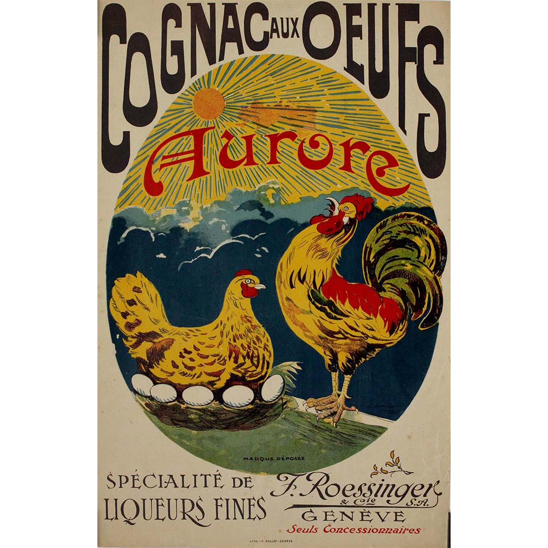 Cognac aux oeufs - Aurore 1921, Gautolai, Original Poster, Affiche