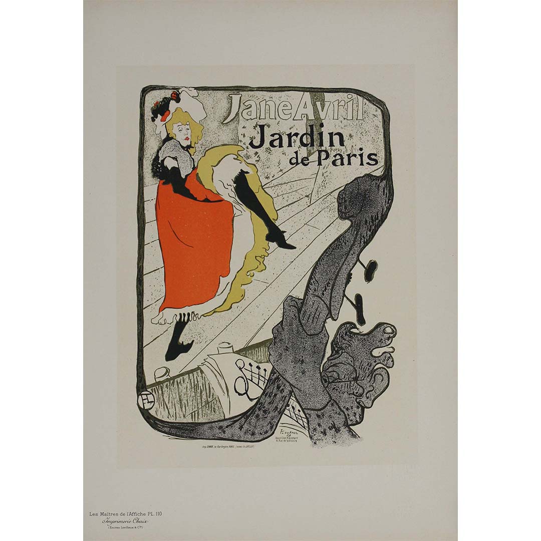 Jane Avril Jardin de Paris 1898 - Les Maîtres de l'affiche Pl. 110