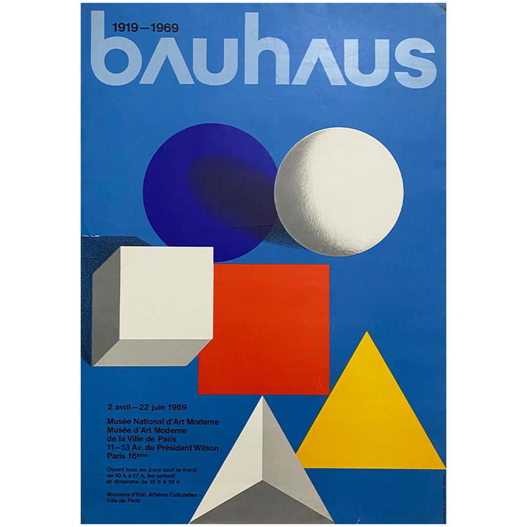 アート・デザイン・音楽 50 years bauhaus German exhibition 1969 Bauhaus 1969, Original poster – Galerie 1881