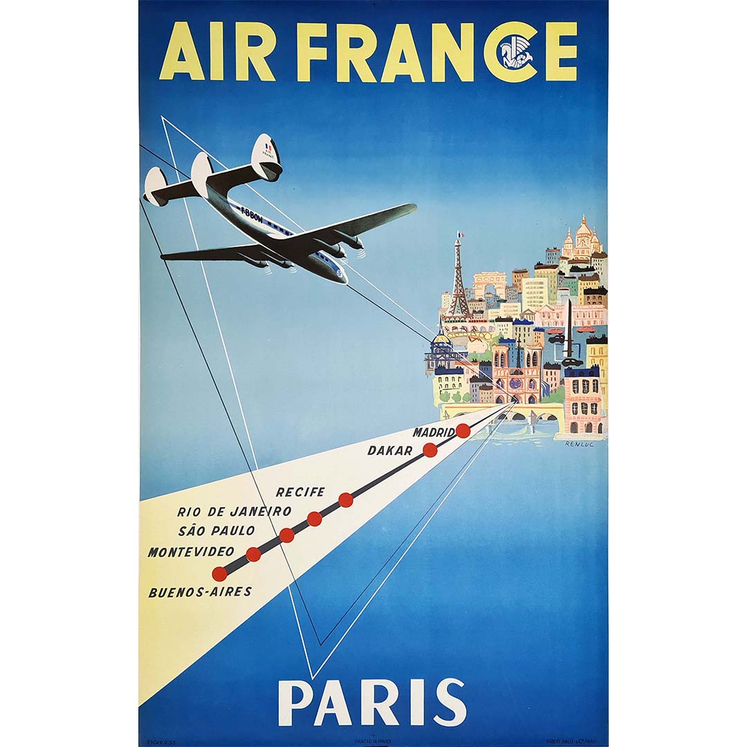 air france ポスター Air France Proche Orient poster - Jean Even - 1950