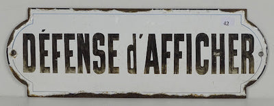 1881, Défense d'Afficher - Affiches Anciennes Originales