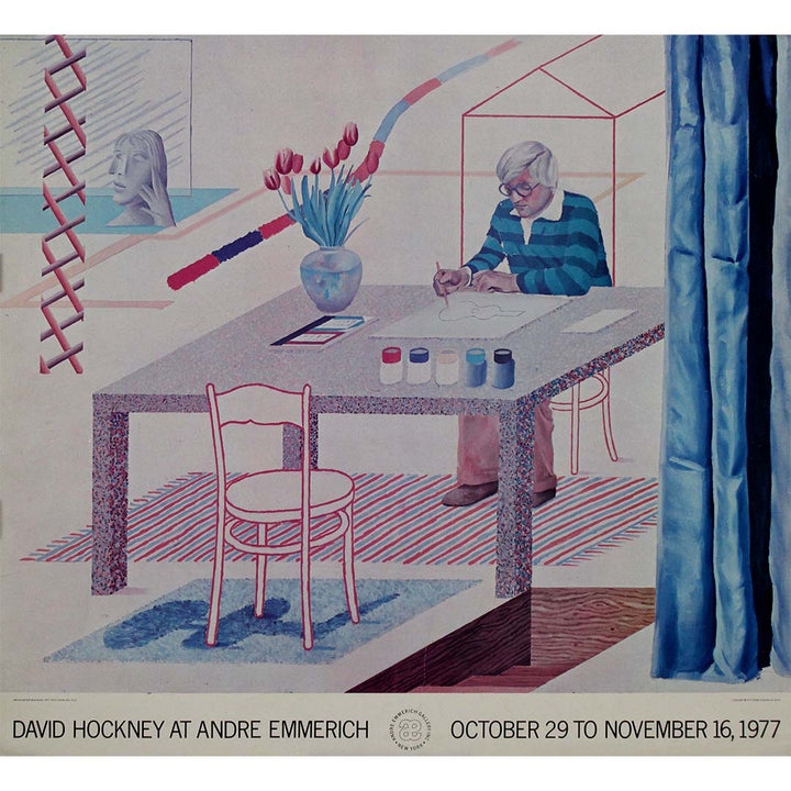 Self Portrait with blue guitar 1977, Hockney David, Original