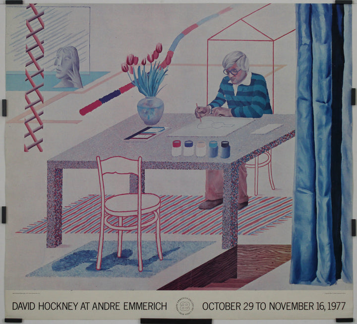 Self Portrait with blue guitar 1977, Hockney David, Original