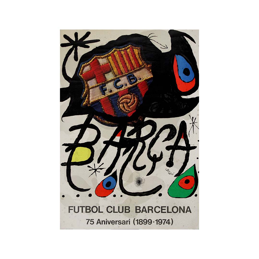 Barça - Futbol Club Barcelona 1974, Miro, Original Poster, Affiche