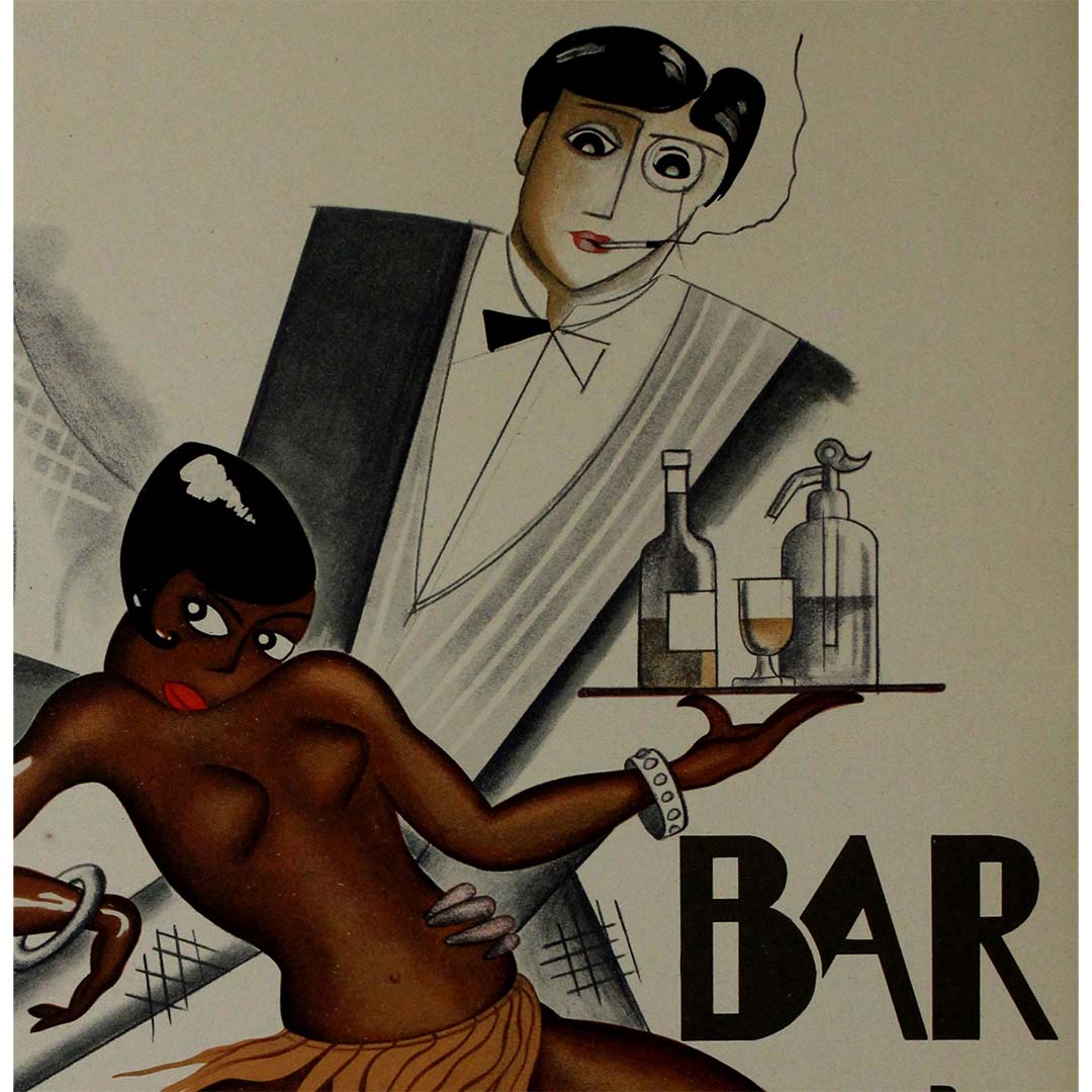 JOSÉPHINE BAKER « J.Abicaran Bananes des Îles Canaries » : Panonceau