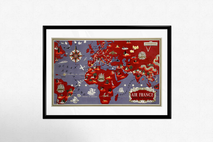 Air France Réseau aérien mondial Circa 1950 – Galerie 1881