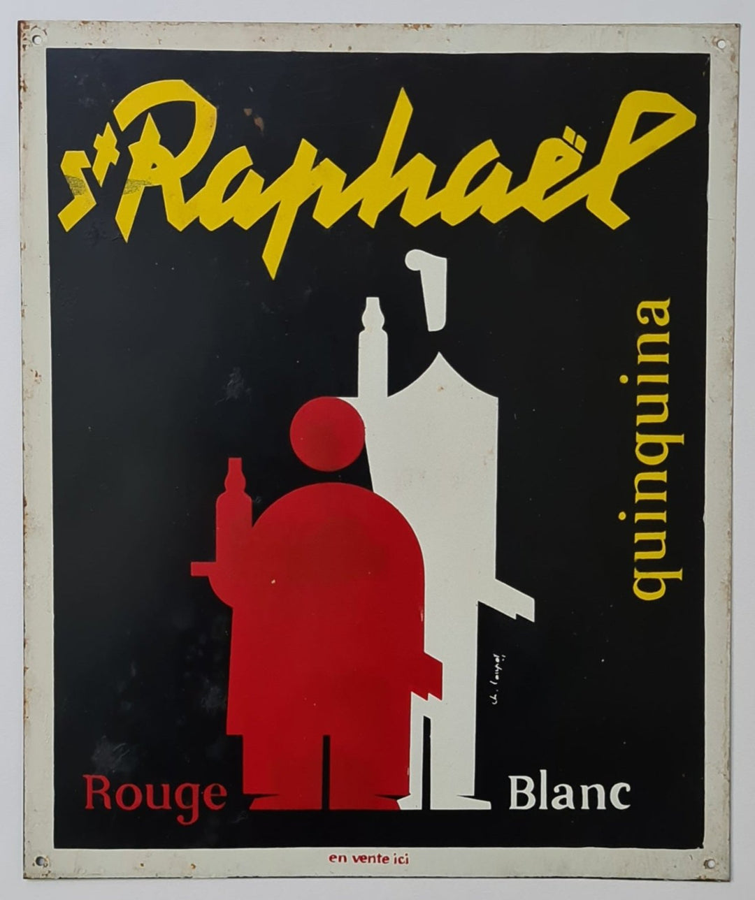 St Raphael Quiquina Circa 1930, Loupot Charles, Enameled plate