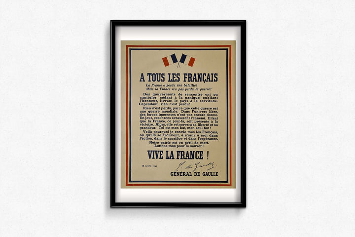 A tous les Français - Appel du 18 Juin 1940 Circa 1945 – Galerie 1881