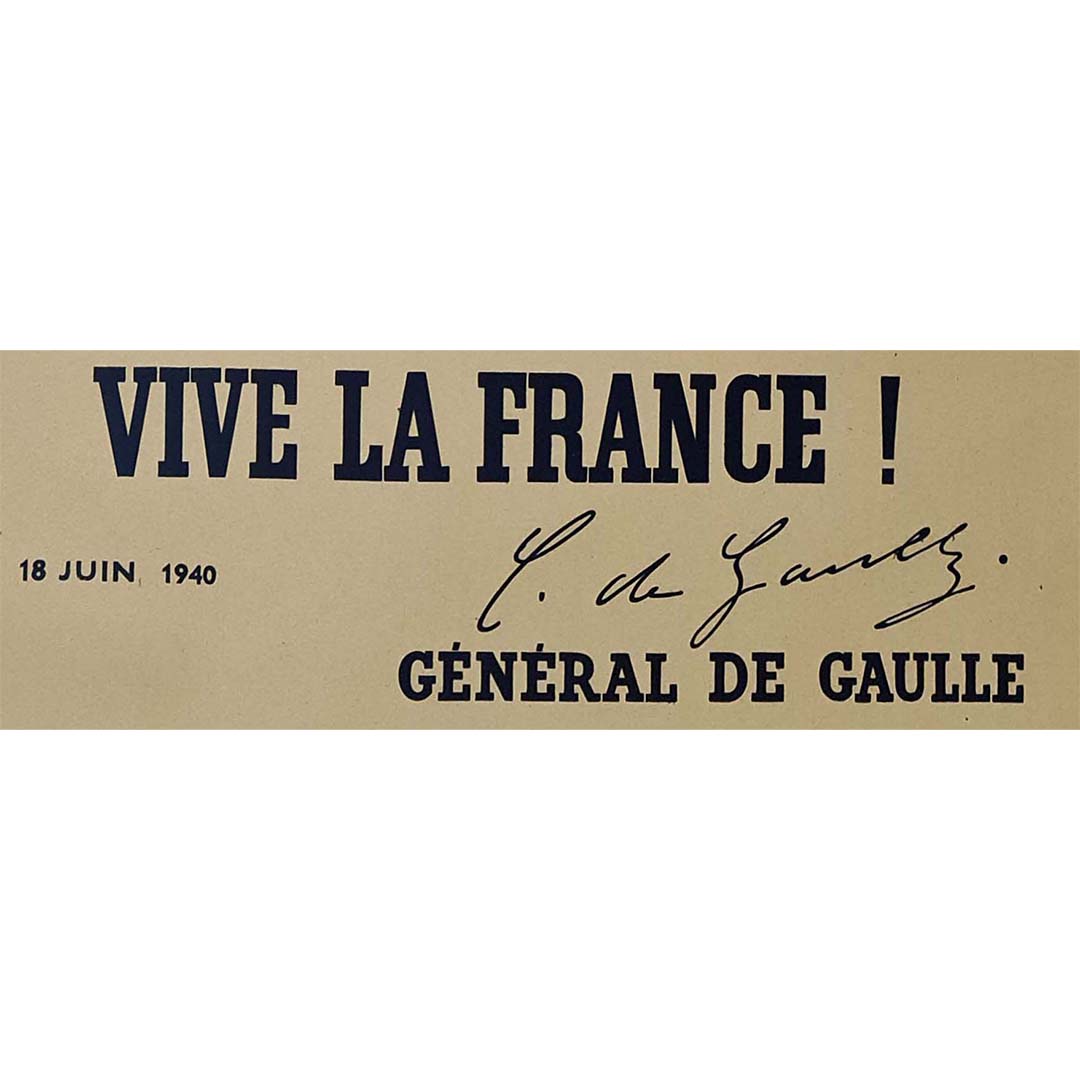 A tous les Français - Appel du 18 Juin 1940 Circa 1945 – Galerie 1881