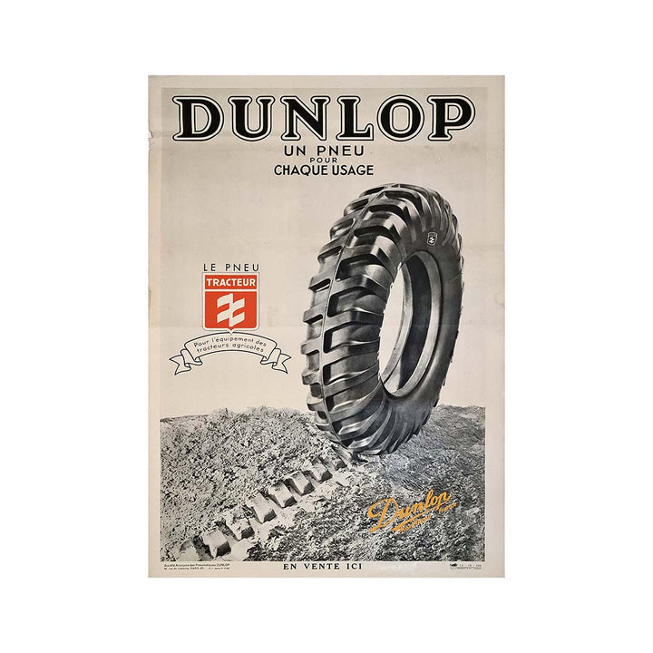 DUNLOP Usines D'Argenteuil - Publicité Vélo Ancienne 1900 - A3 Plastifiée - Neuf
