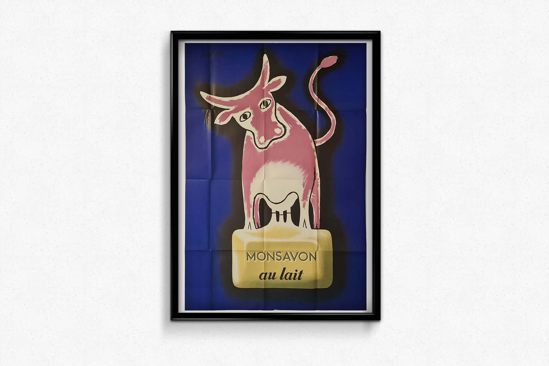 サヴィニャック・MONSAVON au lait オリジナルリトグラフ１９４９年 サヴィニャック・MONSAVON au lait オリジナルリトグラフ