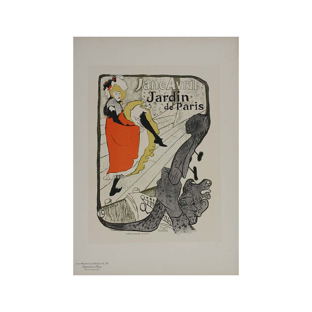 Jane Avril Jardin de Paris 1898 - Les Maîtres de l'affiche Pl. 110