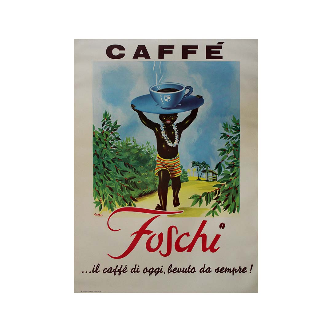 Caffé Foschi 1960, Rusa Gian, Original poster, Affiche Originale