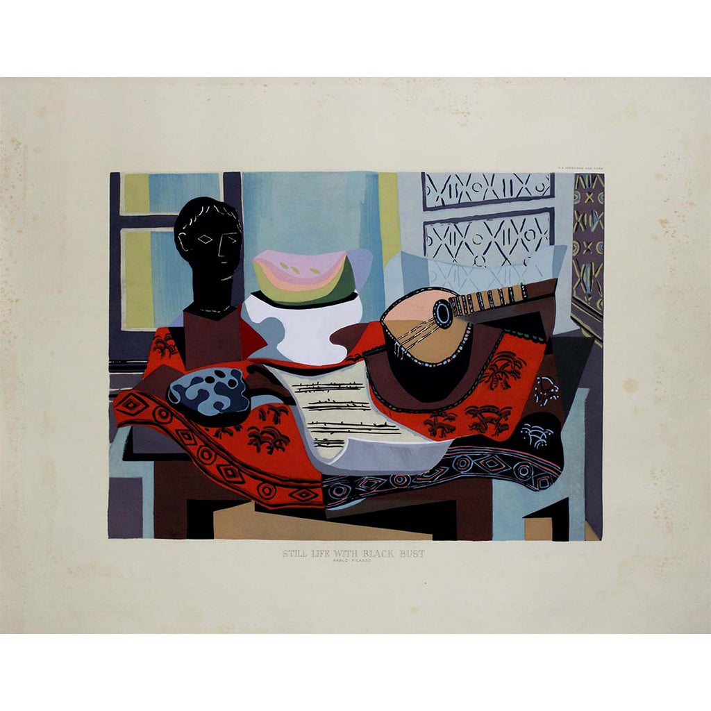 Still life with black bust Circa 1950, Picasso Pablo