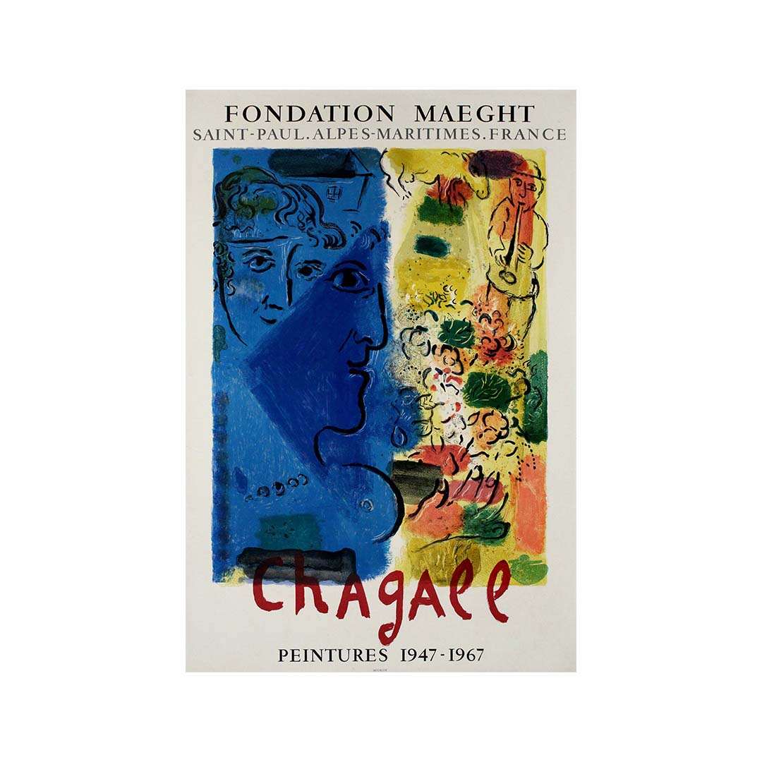 Fondation Maeght - Saint-Paul ( Profil Bleu) 1967, Chagall Marc