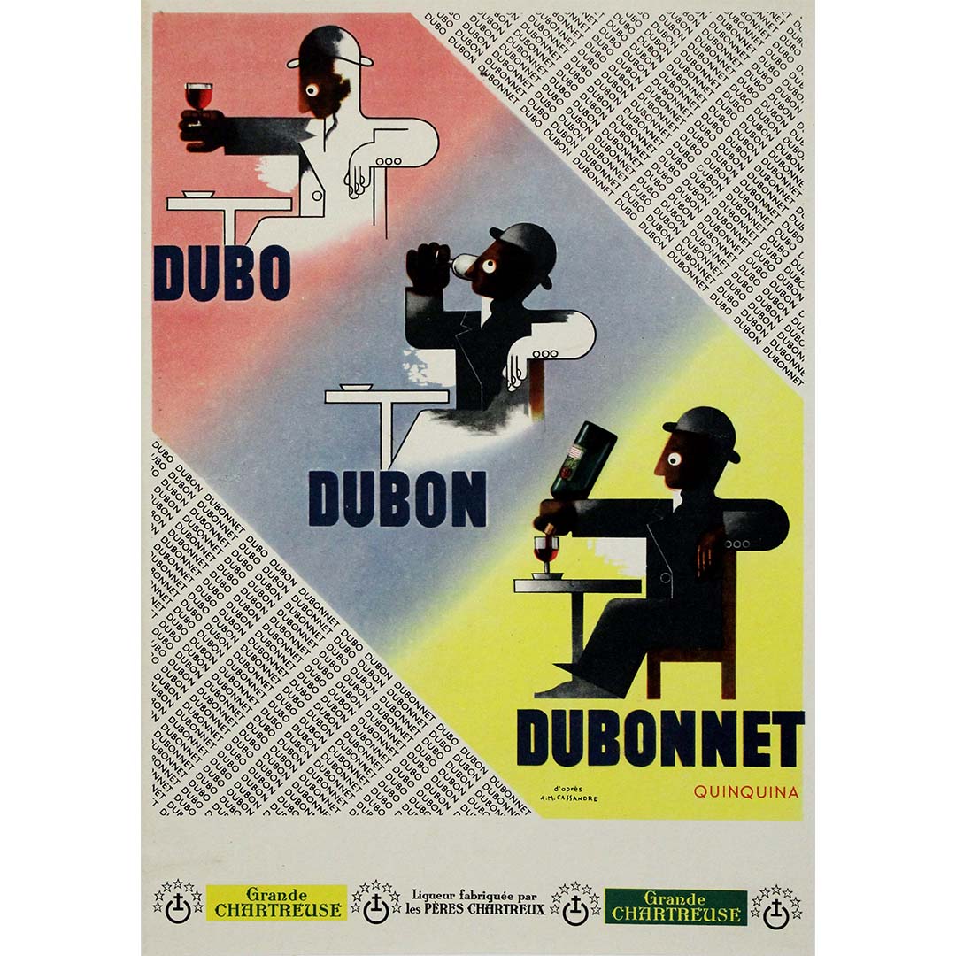 Dubo Dubon Dubonnet 1932, Cassandre A.M. d'après, Original Poster ...