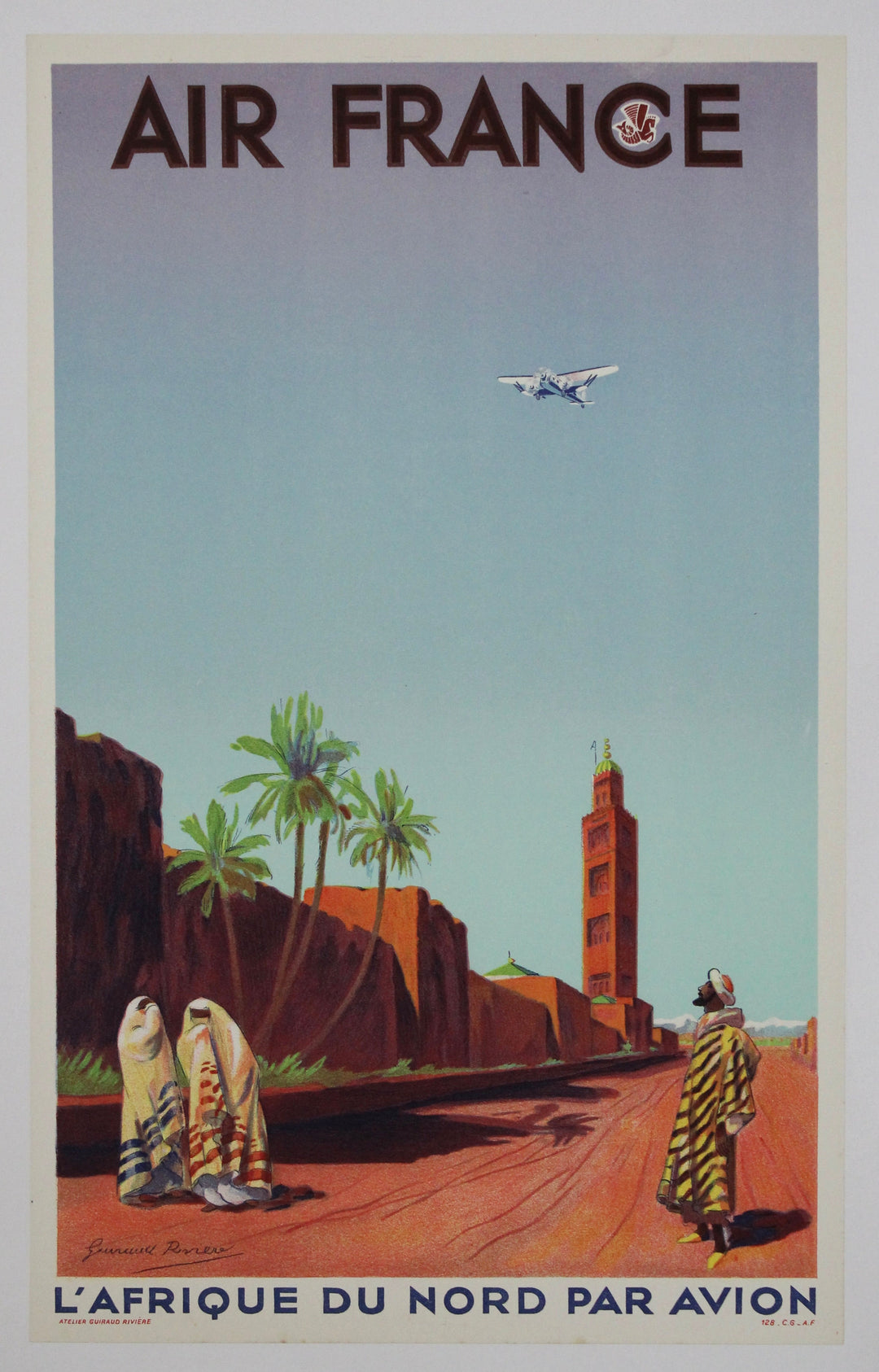 Airlines AIR Afrique Réf306 - POSTER 40x60cm d'une AFFICHE VINTAGE Airlines AIR Afrique Réf306 - POSTER 40x60cm d'une AFFICHE VINTAGE