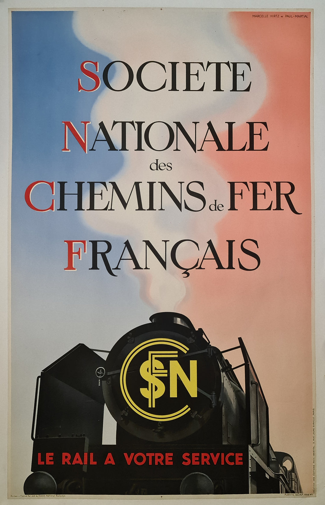 Société Nationale des Chemins de Fer Français S.N.C.F. 1938