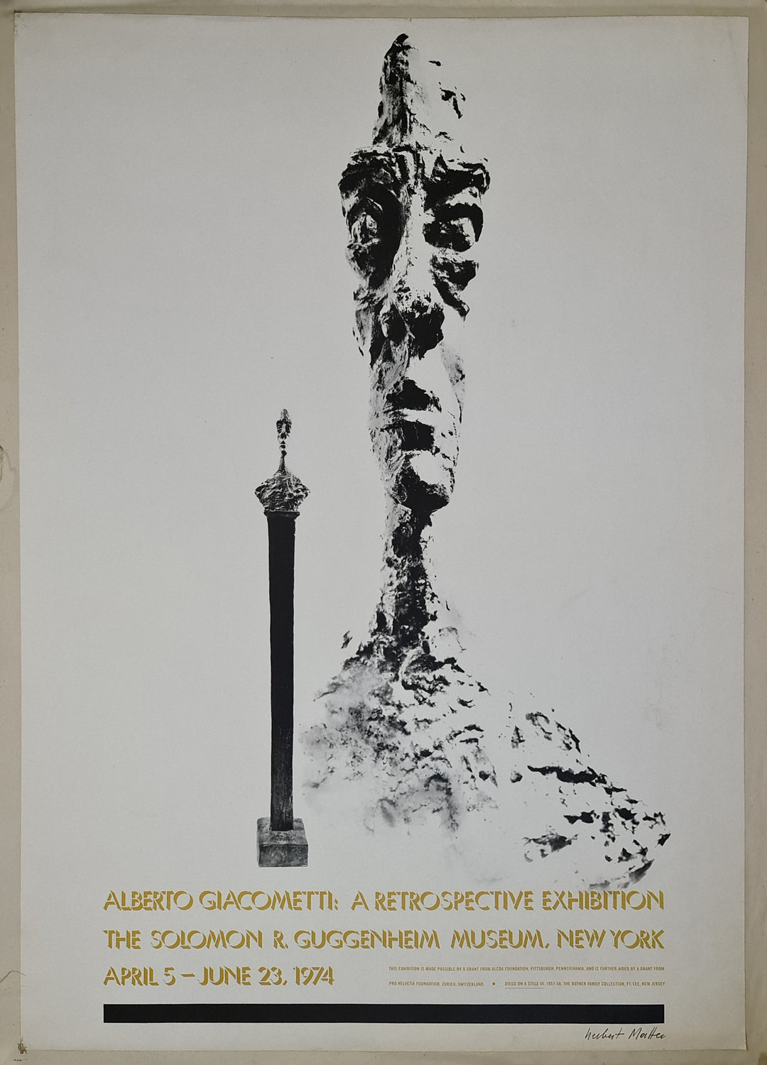 Retrospective Exhibition Alberto Giacometti 1974 – Galerie 1881