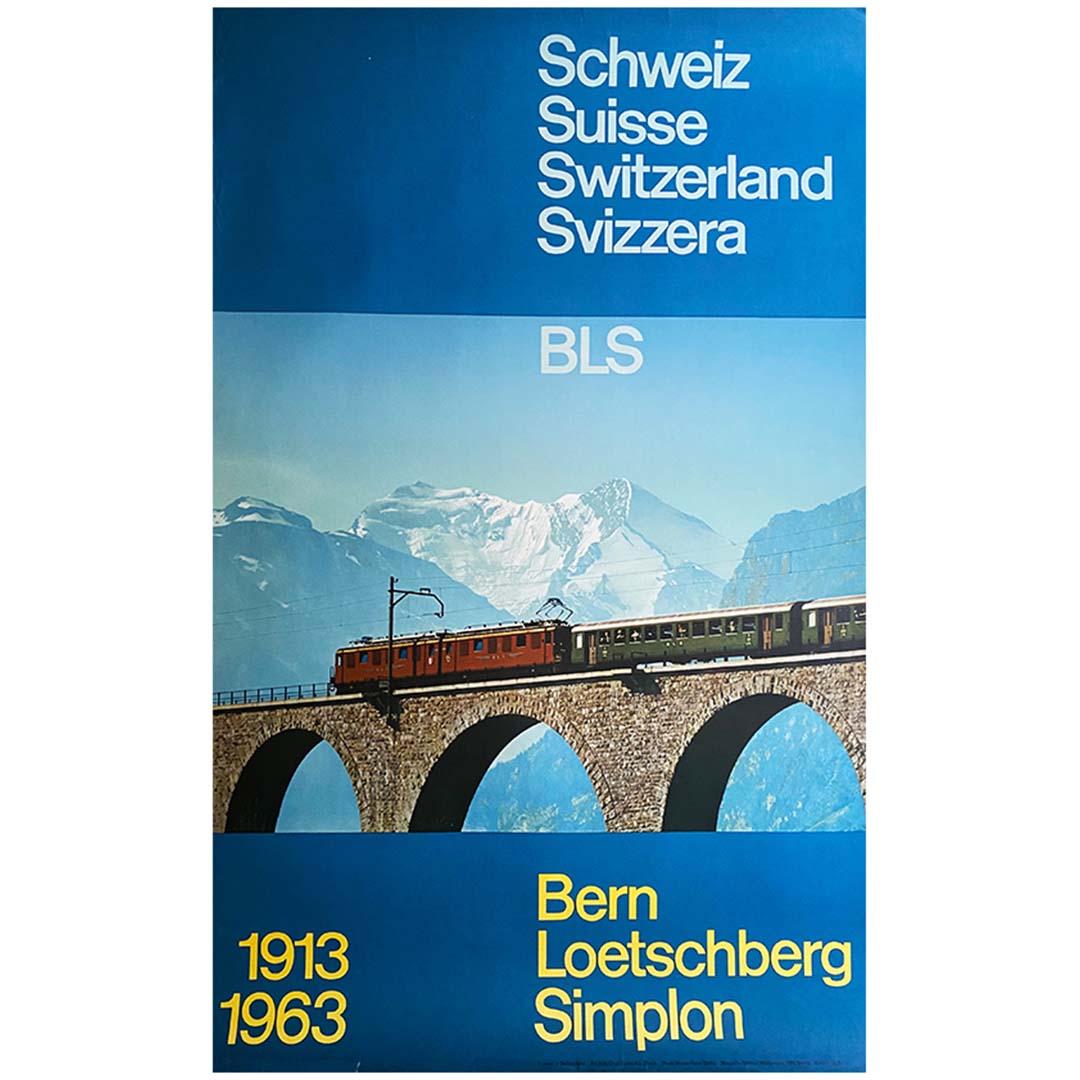 PostersAndCo™ LÖTSCHBERG Train Suisse Rqpf-Poster/Reproduction HQ