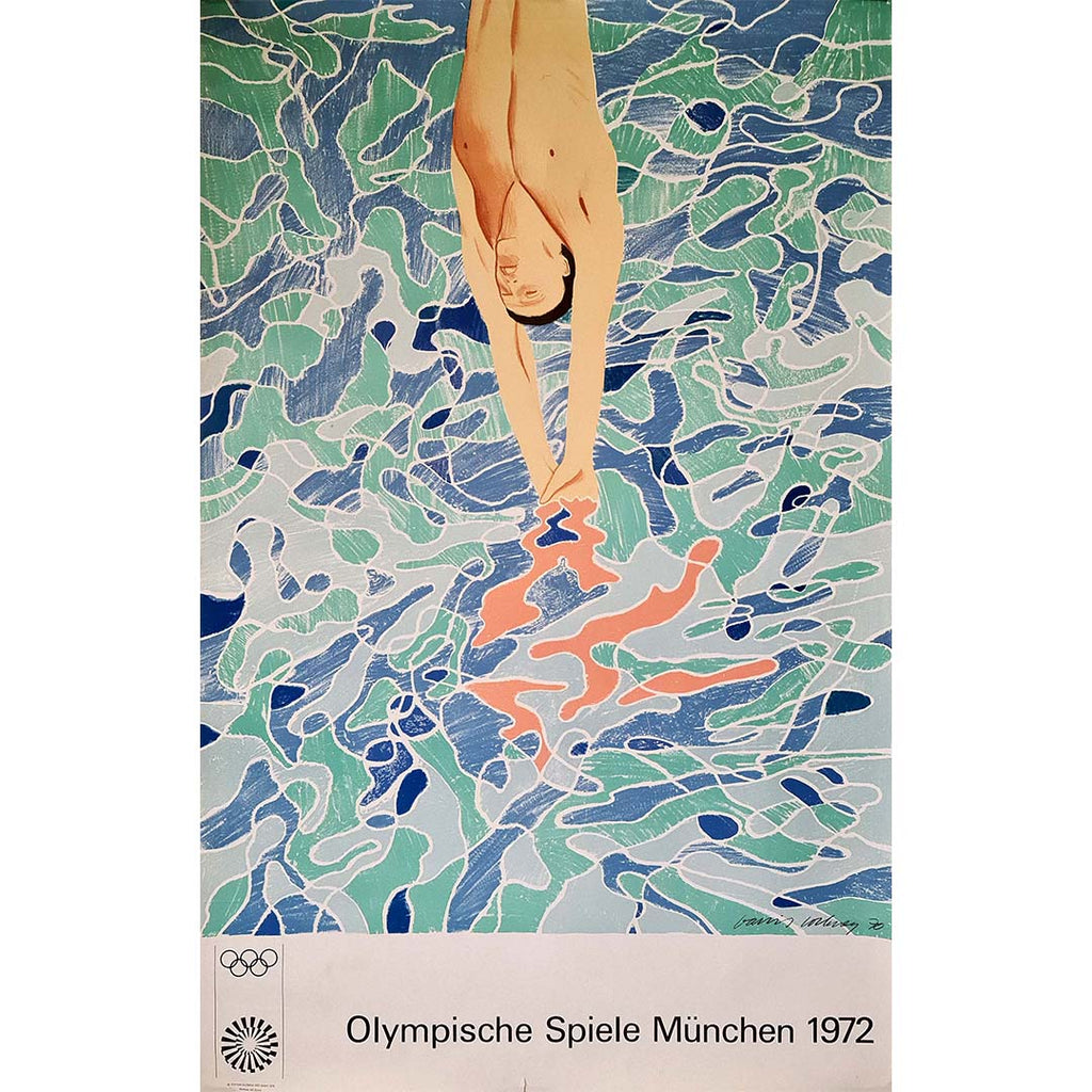 Affiche Originale Jeux Olympiques De Munich 1972 - Stade - Olympic Games