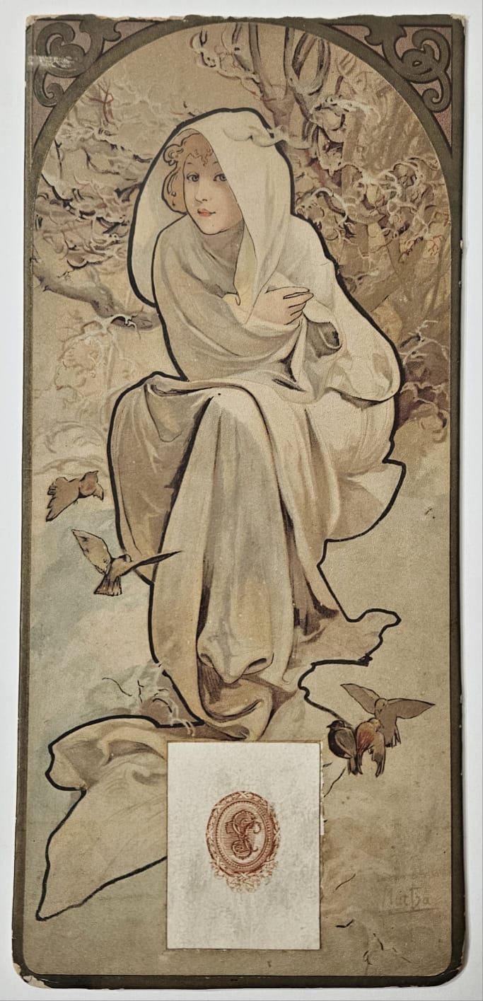 Affiches Mucha - Calendrier 1900 Sur Les âges - 4 Posters A3 Plastifiés - Neuf